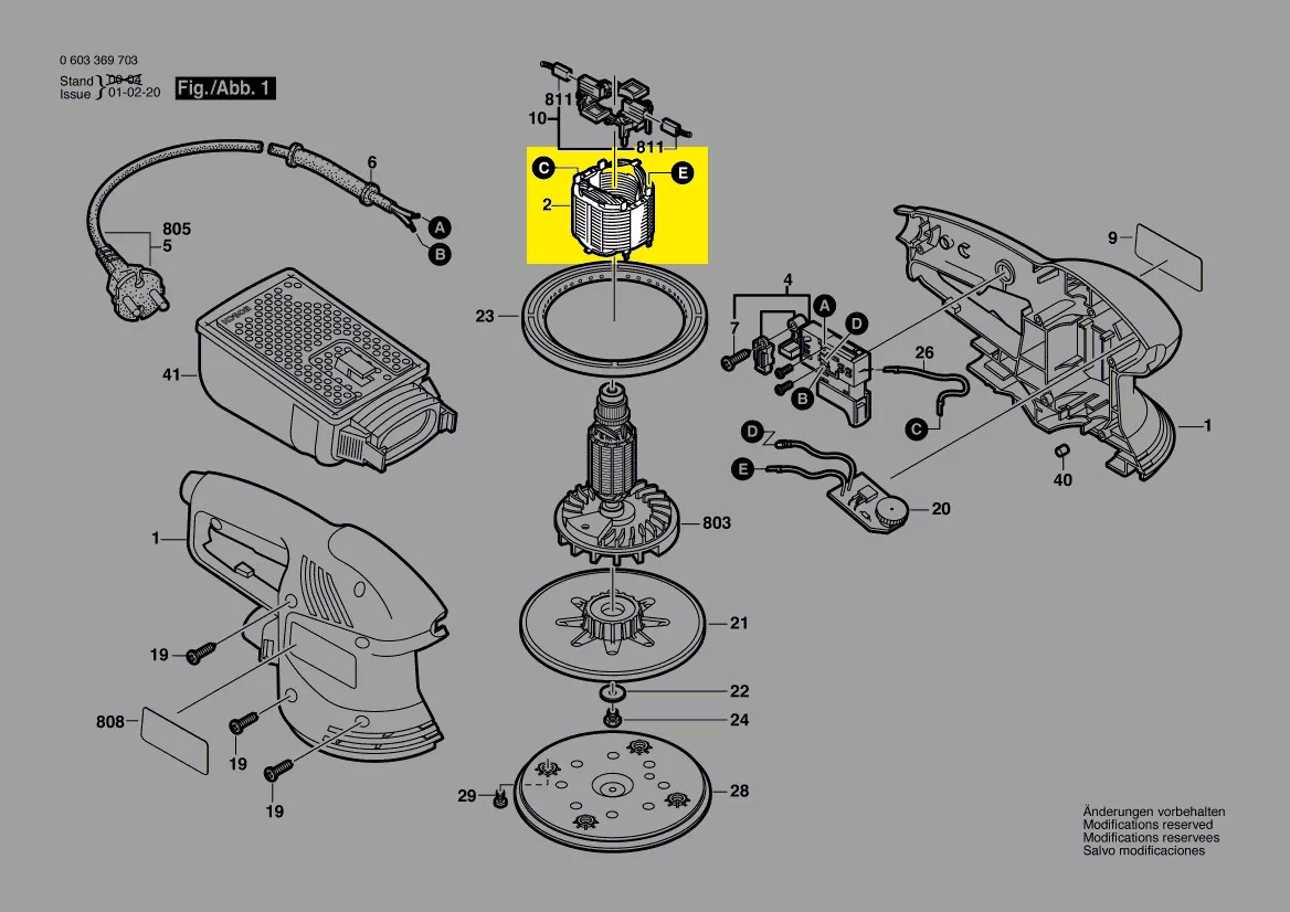 Stator réf. 2 609 005 423 Bosch